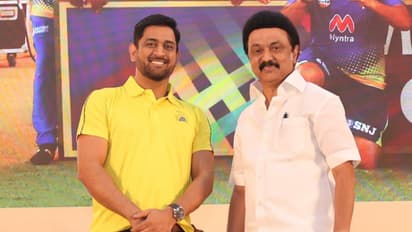 Dhoni with Stalin