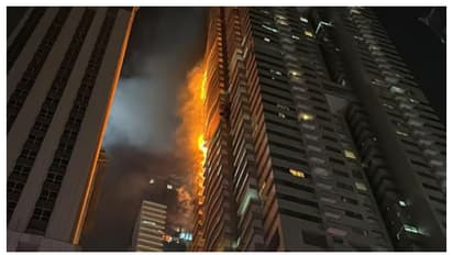 fire breaks out in Dubai marina