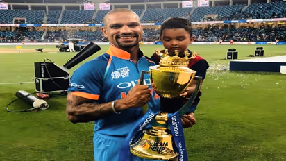 Shikhar Dhawan with son Zoravar