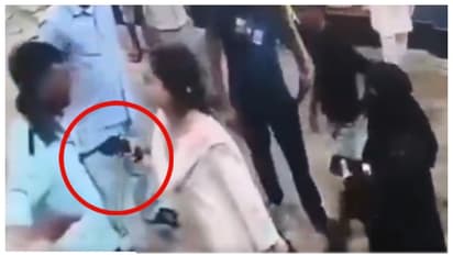 woman points gun at cng station worker at utterpradesh