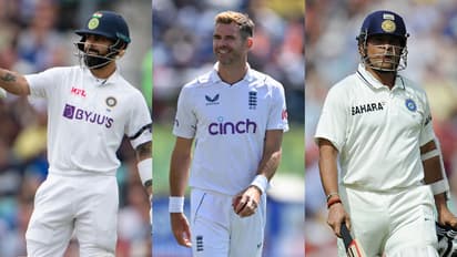 Virat Kohli, James Anderson, and Sachin Tendulkar