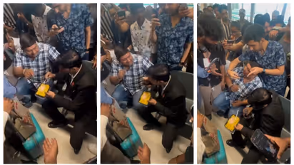 passengers forcing ground staff to eat bad food at the airport