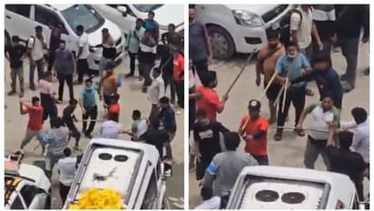 Group of pilgrims attacking locals during the Kedarnath pilgrimage