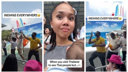 Indian tourists dancing publicly in Bangkok