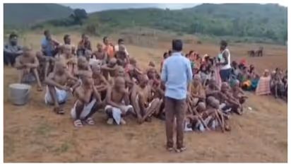 40 family members tonsure head after a inter caste marriage