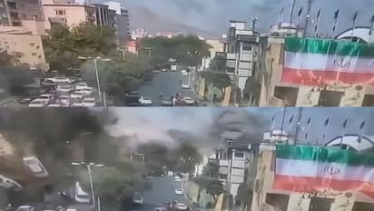 Screengrab of video of Israeli strike in Iran