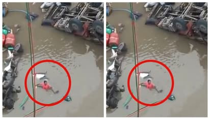 mother cries out save her child from car that is sinking in river
