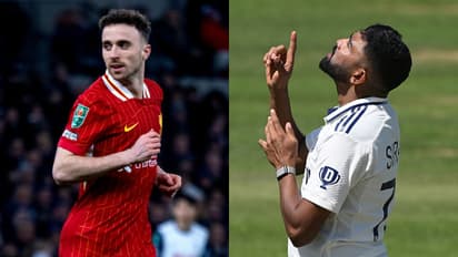 Diogo Jota and Mohammed Siraj