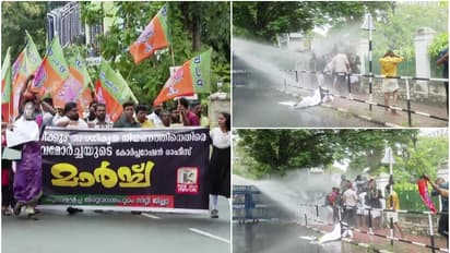 trivandrum corporation yuvamorcha protest clash