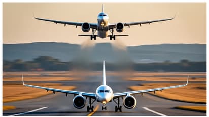 plane flew down in front while taking off