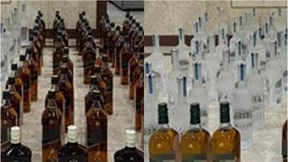 alcohol seized from two cars