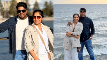 arya badai shares pics with husband sibin benjamin from australia