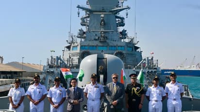 indian naval ships tamal and surat arrive at jeddah