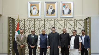 pinarayi vijayan meets sheikh khaled