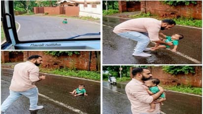 Bus crew saves toddler found sitting on busy road in Kerala