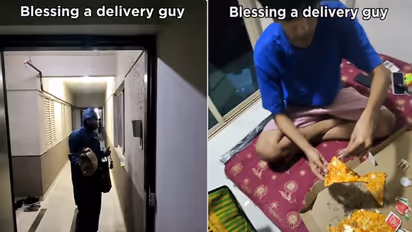 WATCH Viral Video: Blinkit Rider Plays Darts, Bags Rs 1,000 Tip And Ends Up Sharing Pizza With Customers
