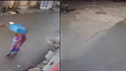 Water Explodes Through Cracked Pune Road, Viral Video Leaves Internet Stunned | WATCH