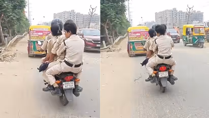 Viral Video: Four Bihar Cops Caught Riding Triple-Plus-One on Bike, Internet Calls Out Double Standards (WATCH)