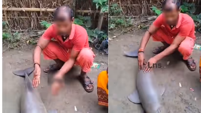 Man Ties Ganges River Dolphin to Bicycle, Makes Reel With It; Viral Video Sparks Outrage (WATCH)