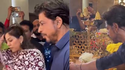 Shah Rukh Khan’s Sweet ‘Phool Ka Kya Karu’ Moment as He Seeks Blessings at Ganpati Pandal Wins Hearts | WATCH