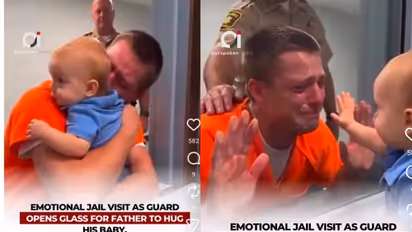 Jail Guard Opens Glass Partition So Inmate Dad Can Hold Baby, Emotional Moment Wins Hearts (WATCH Viral Video)