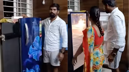 Couple Clicks Pictures With Their First-Ever Refrigerator, Heartwarming Moment Goes Viral
