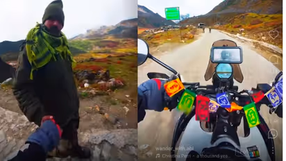 Indian Army Officer Offers Biker Breakfast And Chocolates In Freezing Arunachal, Viral Video Wins Hearts