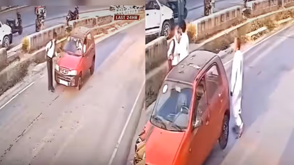 Man Accidentally Hits Boy With Car, Stops To Check On Him And Hugs Him; Internet Praises Kind Gesture