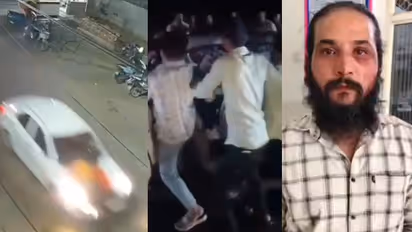 MP Road Rage Horror: Father, Son Cling to Car Bonnet for 4 Km as Driver Speeds Away; CCTV Video Goes Viral | WATCH