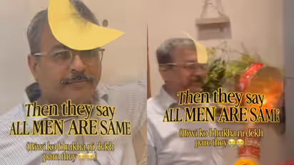 Man Tapes Paper-Cut Moon to His Forehead to Help Wife Break Karwa Chauth Fast, Video Wins Hearts
