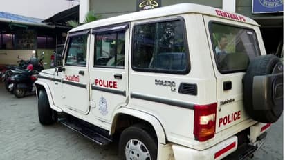 Police jeep glass broke