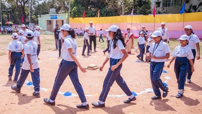 Students play game in School