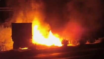 Dangerous accident two truck in Jhansi