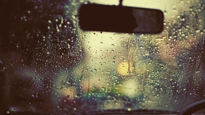 Monsoon rain on a windshield Monsoon rain on a windshield