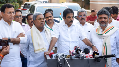 Karnataka CM Siddaramaiah, Karnataka Deputy CM DK Shivakumar,