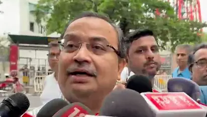 TMC MLA Kunal Ghosh speaks to the media, in Kolkatakunal ghosh tapas roy sreelekha mitra together political buzz