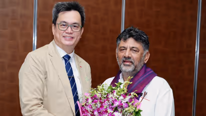 DK Shivakumar meets Singapore Consul-General Edgar Pang in Bengaluru