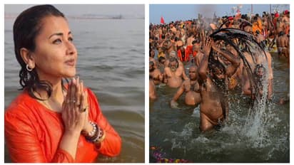 Mahakumbh 2025 TMC MP Rachana Banerjee Kumbh bath video goes viral bsm