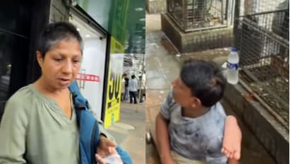 Mumbai Woman Confronts Foreigner for Giving Money to Disabled Man