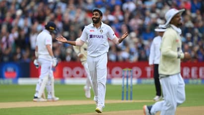 India vs England Jasprit Bumrah take 3 wickets England score 61 runs lost of 3 wickets upto tea of Edgbaston test spb