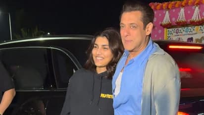 Salman Khan hugs Alizeh Agnihotri at Jamnagar airport