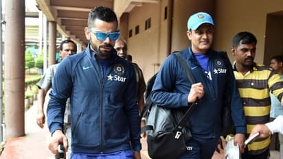 Anil Kumble and Virat Kohli