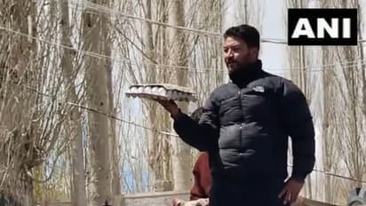Leh residents auction egg