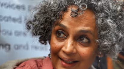 Author-Activist Arundhati Roy at Jamia during anti-CAA protest in New Delhi