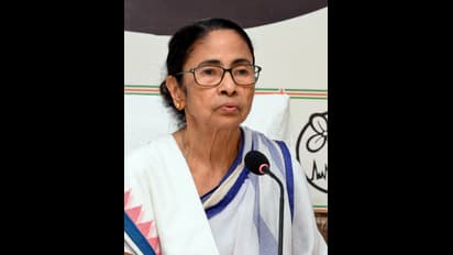 TMC supremo Mamata Banerjee speaks during a meeting with the party's MLAs