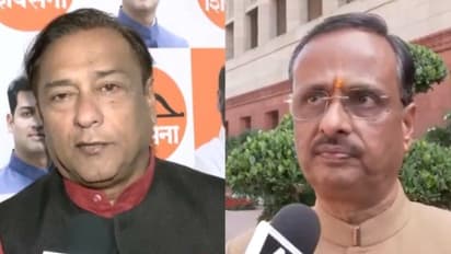 Shiv Sena leader Raju Waghmare and BJP MP Dinesh Sharma 