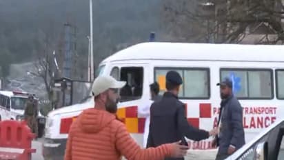 Ambulances evacuate injured from Pahalgam (Photo/ANI)