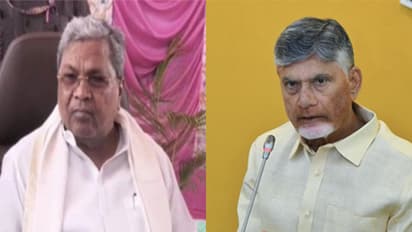 Karnataka CM Siddaramaiah and Andhra Pradesh Chief Minister Chandrababu Naidu (Photo: ANI) 