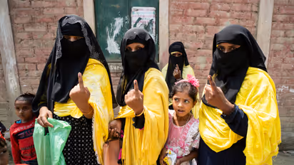 Bihar election Burqa-Clad Voters