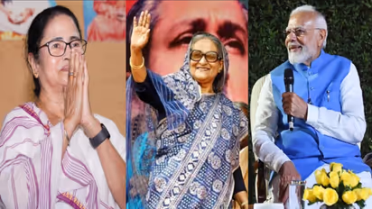 Sheikh Hasina narendra modi mamata banerjee